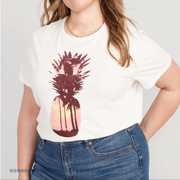 NWT OLD NAVY EveryWear Slub-Knit Graphic T-Shirt Color: Seasalt SIZE XTRA LARGE - Picture 5 of 6